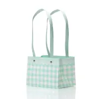 Cutii cu mâner model picnic - turcoaz (set 4 buc)