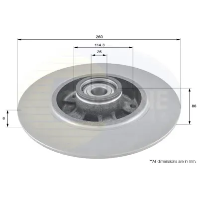 Disc frana COMLINE ADC3015