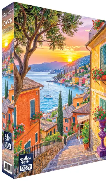 Puzzle Black Sea din 1000 piese - La apus în Portofino