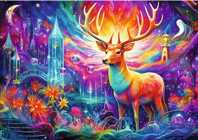 Puzzle 1000 piese - DreamScapes - Caprioara mistica