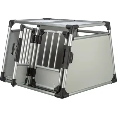 Cușcă / geantă pentru transport animale de companie argintie 69x95 cm Trixie M-L – Plaček Pet Products