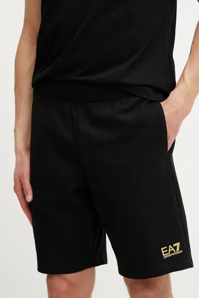 EA7 Emporio Armani pantaloni scurți de trening pentru bărbați din bumbac