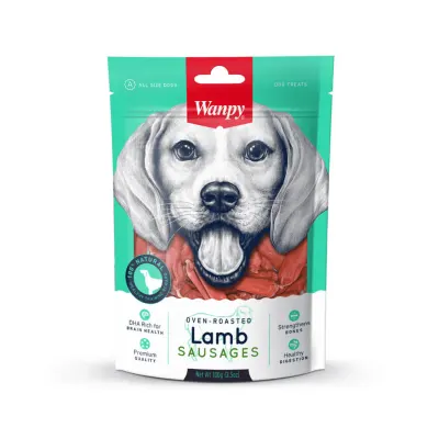 WANPY Sausages, XS-M, Miel, punguță recompense câini, 100g