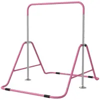 HOMCOM Bară de Tracțiuni Pliabilă pentru Copii, Bară de Gimnastică cu Înălțimi Reglabile și Structură din Oțel, 148x105x88-128 cm, Roz | Aosom Romania