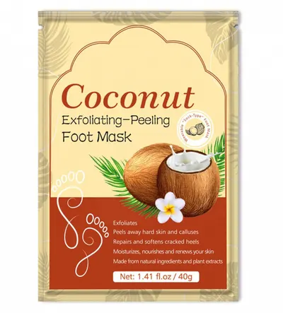 sosete Exfoliante cu Cocos pentru Picioare, Reparare Profunda si Calcaie Fine