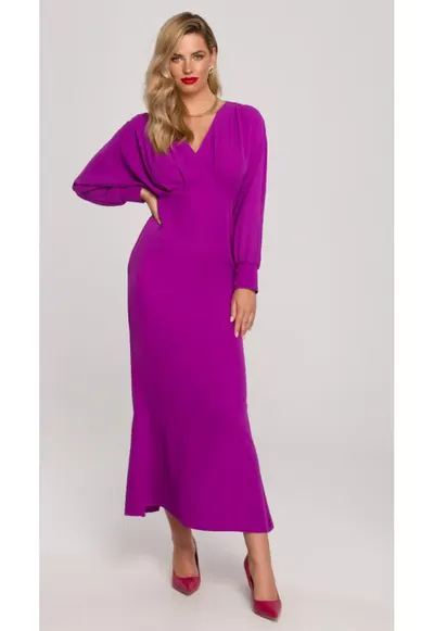 Rochie maxi dama - Kundry - pruna - Lavanda