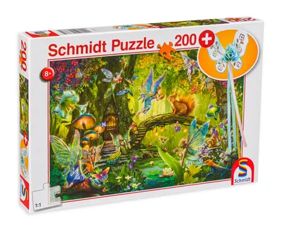 Puzzle Schmidt din 200 de piese - Zane in padure, cu bagheta magica