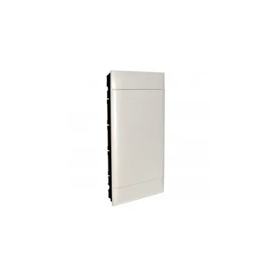 Practibox S Montaj incastrat cabinet pentru dry partition cuout terminal blocks - Usa alba - 3 randuri - 12 module per rand