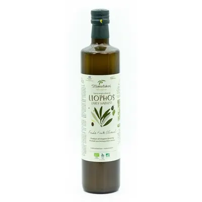 Ulei de masline extravirgin Liophos Early Harvest, bio, 750ml, Stamatakos Olivegrove
