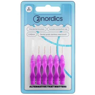 Periute interdentare cu capac protector 6buc Nordics