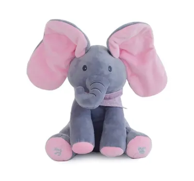 Jucarie Interactiva din Plus, Engros, Tip Elefant, Roz