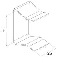 Clema pentru capac jgheab metalic 35