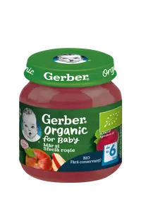 Piure Bio din mar si sfecla rosie de la 6 luni, 125g, Gerber
