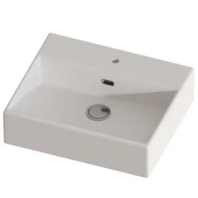 Lavoar baie pe blat Celesta Urban 50 50 x 42 x 14 cm orificiu baterie ceramica alb