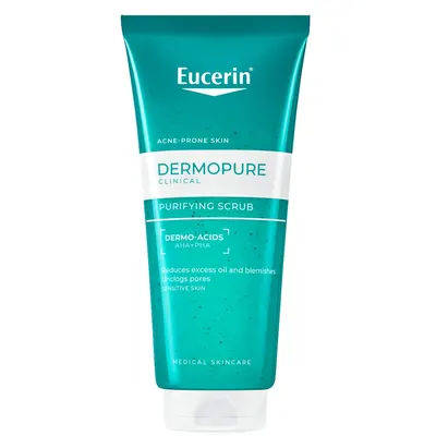 Gel scrub de curățare pentru față și corp DermoPure, 100 ml, Eucerin