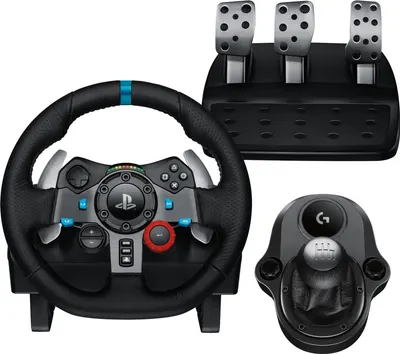 Set volan și pedale Logitech - G29 SE Driving Force, cu schimbător de viteze, PC/PS4/PS5