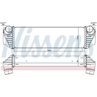 Intercooler, compresor NISSENS 96100