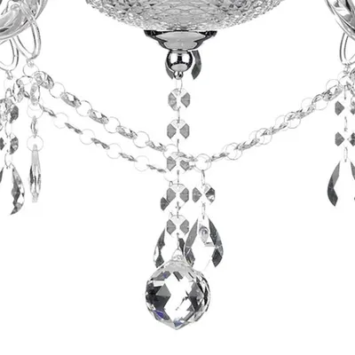Lampa suspendata Katie 9 Light Chandelier Polished Chrome Acrylic Glass