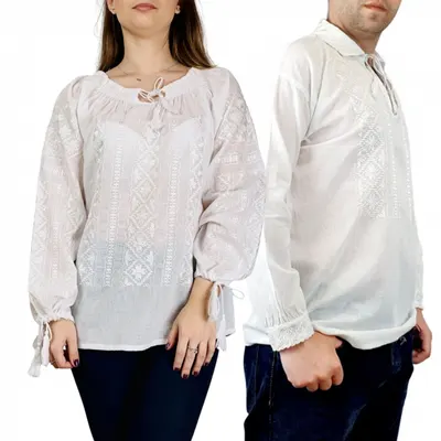 Set Traditional Cuplu 219 Camasi traditionale cu broderie