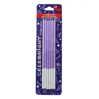 Set 6 lumânări pentru tort, Venus, mov, Celebright, 14.5cm