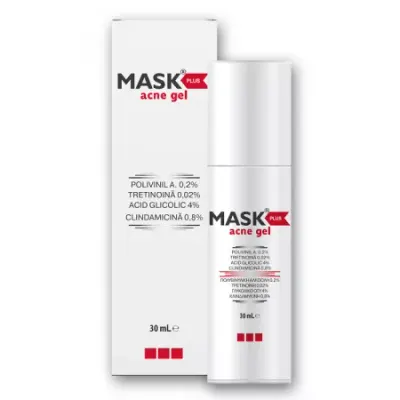 Gel tratament pentru acneea inflamatorie Mask Plus Acne Gel, Meditrina Pharmaceuticals | 30 ml