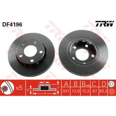 Disc frana TRW DF4196