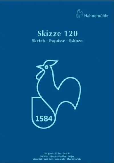 Bloc de schițe Hahnemuhle Skizze 120 - A4, 50 de coli