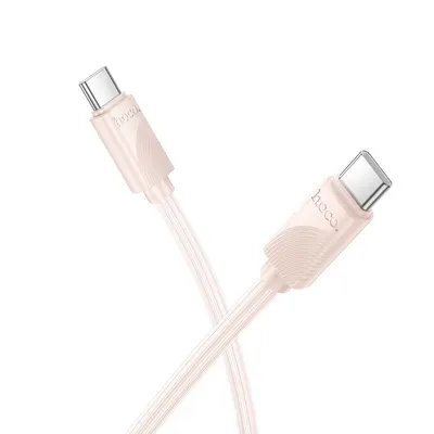 Cablu USB Type-C La Ambele Capete, Hoco X114, 60W, 1m, Roz Engros
