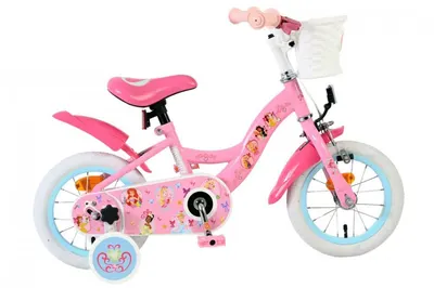 Bicicleta pentru copii EL Disney Princess 12 inch, frana de mana roata fata, scaun si ghidon reglabil, cosulet pe ghidon, roti gonflabile