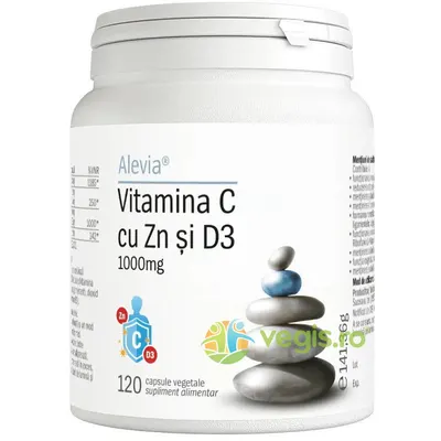 Vitamina C cu Zn si D3 1000mg 120cps vegetale