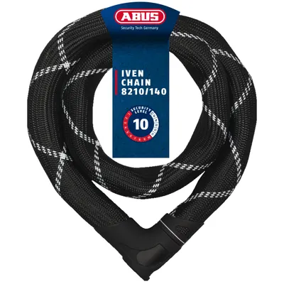 Antifurt ABUS Iven Steel-O-Chain 8210, lanț 8 mm x 140 cm, negru.