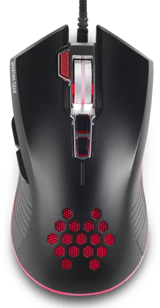 Mouse gaming Spartan Gear - Titan 2, cu fir, negru