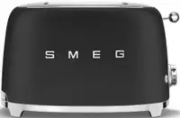 Prăjitor de pâine Smeg - TSF01BLMEU 50's Style, 950W, 6 viteze, negru mat