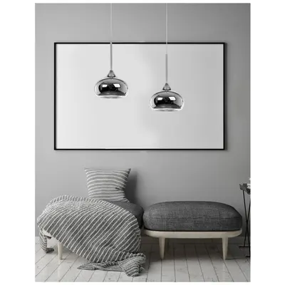 Lampa suspendata CIOTO Metal Crom Outside Alb Crom Inside LED E14 1x5W IP20 Fara bec