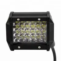 Proiector LED auto off-road 72W, 24 LED-uri, lumina alba, model dreptunghiular