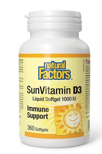 Vitamin D3, 1000 IU, 360 capsule, Natural Factors