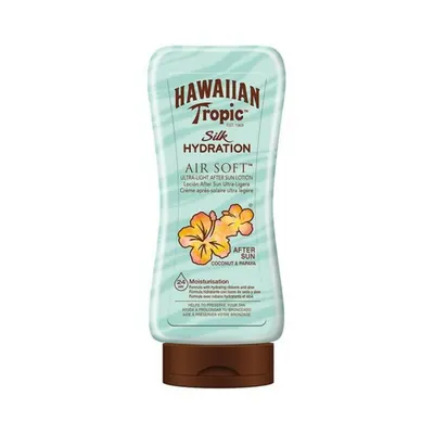 Lapte după plajă, Hawaiian Tropic, Ultra Light, nucă de cocos și papaya, 180 ml