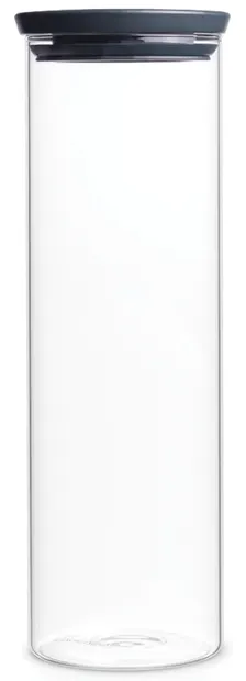 Borcan pentru depozitare Brabantia - Stackable, 1.9 l, Dark Grey
