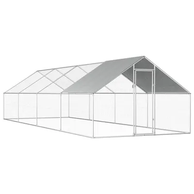 Gossi cotet de pasari pentru exterior, 2,75x8x1,92m, otel galvanizat