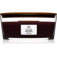 Woodwick Black Cherry lumânare parfumată cu fitil din lemn (hearthwick) 453 g