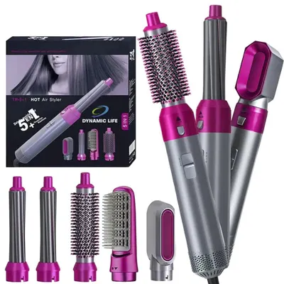 Perie Electrica Multifunctionala 5 in 1, Styler de Par cu Aer Cald - Uscare, Ondulare, Indreptare, Volum, Engros