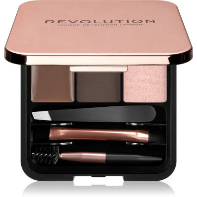 Revolution Brow Sculpt Kit set pentru sprancene perfecte culoare Dark 2.2 g