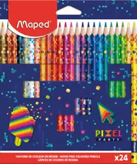 Set creioane colorate Maped Pixel Party - 24 culori