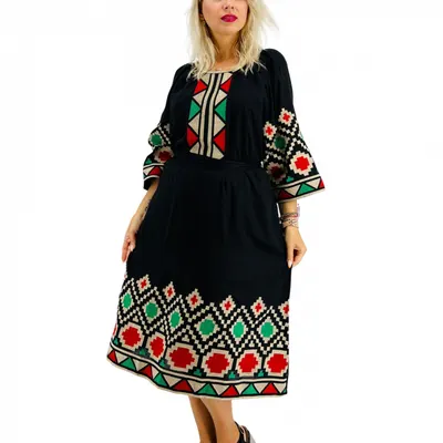 Rochie brodata cu motive traditionale Ionica 2