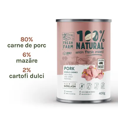 Fresh Farm Goulash with pork, peas and sweet potato 400 gr