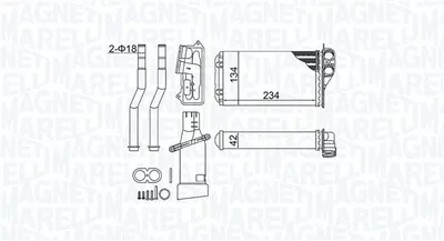 Schimbator caldura incalzire habitaclu potrivit CITROEN C1; PEUGEOT 107; TOYOTA AYGO, AYGO HATCHBACK 1.0 06.05-09.14