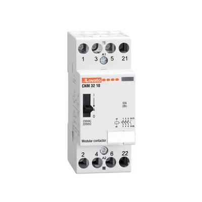 Contactor modular pentru iluminat cu control manual, 32A AC1, 220…230VAC (4NO)