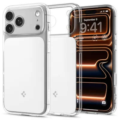 Husa MagSafe pentru Apple iPhone 17 Pro Max, Spigen, Ultra Hybrid T, Alba ACS10280