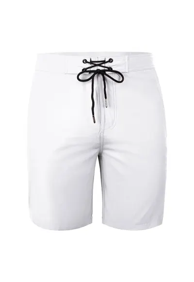 Pantaloni scurti de baie cu snur in talie DAVEY 28991 - Alb