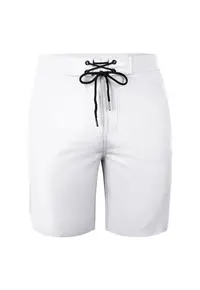 Pantaloni scurti de baie cu snur in talie DAVEY 28991 - Alb